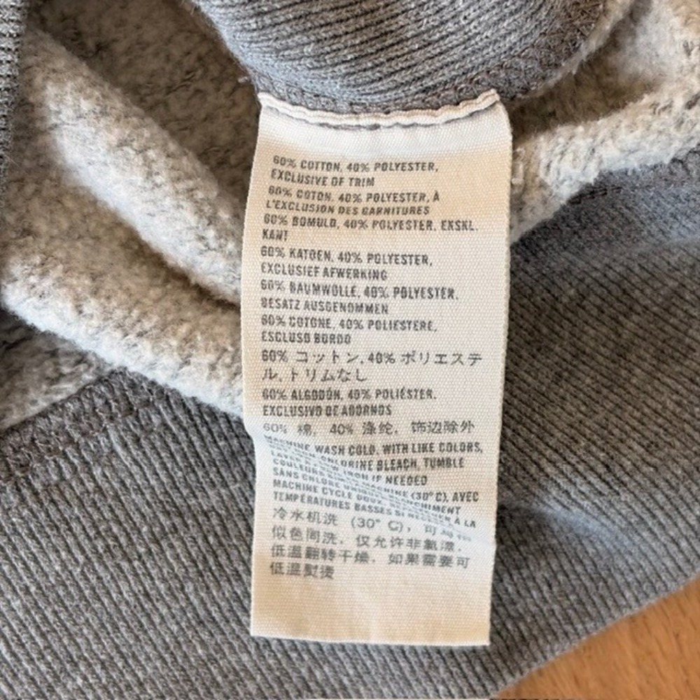 Velvet Script Vintage Womens Abercrombie & Fitch Waffle-Lined Hoodie Gray Y2K M - Picture 7 of 8